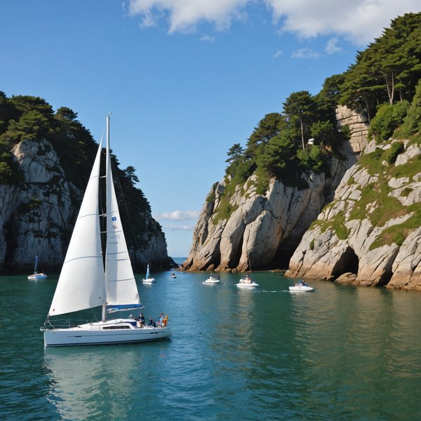 Où peut-on trouver une location de vacances en Bretagne avec des cours de navigation à voile et des balades en mer?